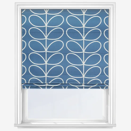 Orla Kiely Jumbo Linear Stem Marine Roman Blind