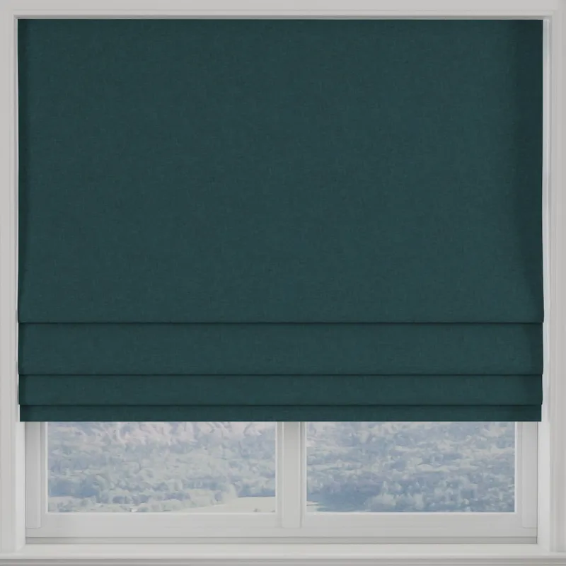 Kansai Plain Made To Measure Roman Blind Teal