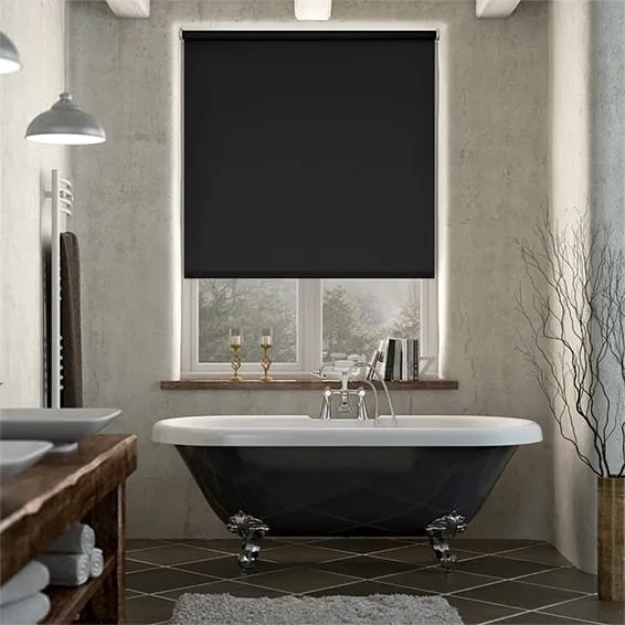 Pvc Blackout Black Roller Blind