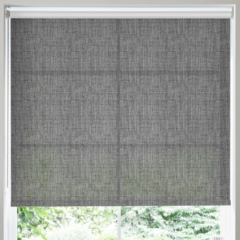 Illusion Texture Made To Measure Roller Blind Charcoal 5
