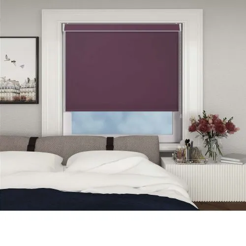 Bedtime Aubergine Pelmet Roller Blind