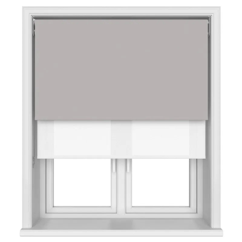 Tradechoice Blackout Silver Double Roller Blind