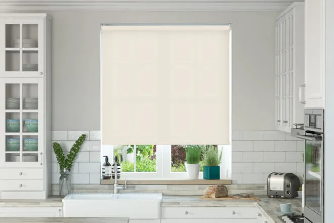 Alpha Cream - Fire Retardant & Moisture Resistant Roller Blind