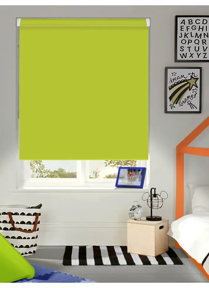 Lime Green Blackout Grip Fit® No Drill Roller Blind