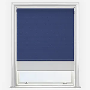 Supreme Blackout Denim Blue & Grey Double Roller Blind