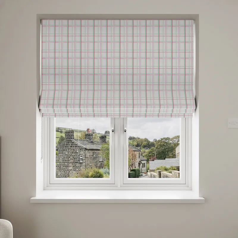 Laura Ashley Burford Check Rose Blinds Uk