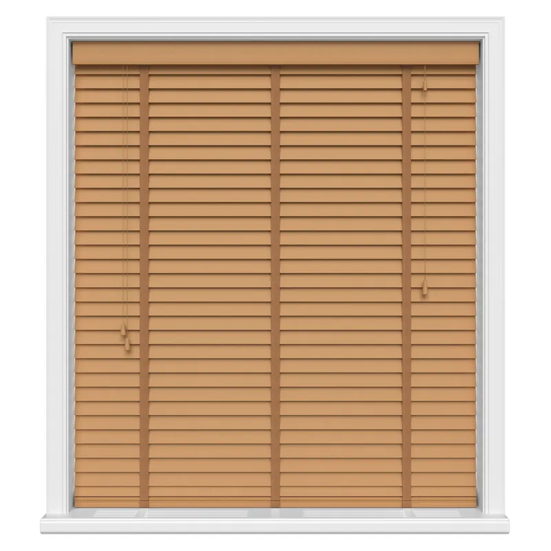 Honey Oak Real Wood With Tapes Blinds Uk