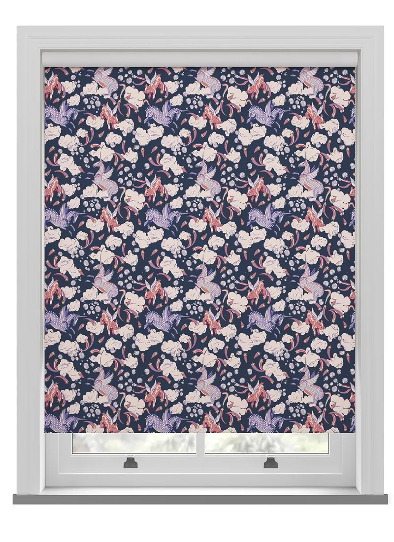 Cath Kidston Unicorn Navy Roller Blind