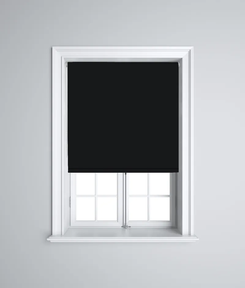 Opaque Black 1 83m 230v Radio Operated Electric Roller Blinds