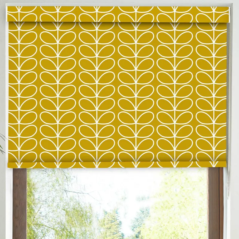Orla Kiely Linear Stem Made To Measure Blackout Roller Blind Sunflower