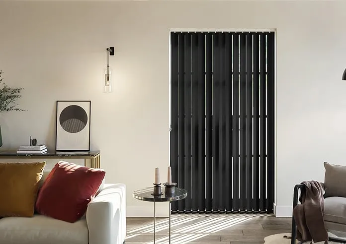 Toulouse (Blackout) Textured Black - Vertical Blind