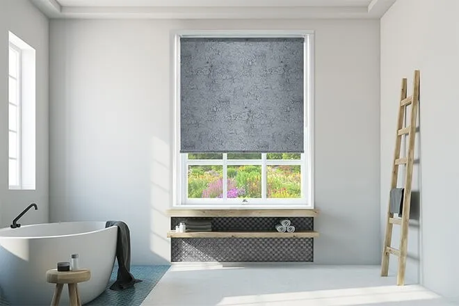Libby Dark Grey - Vinyl Blackout Roller Blind