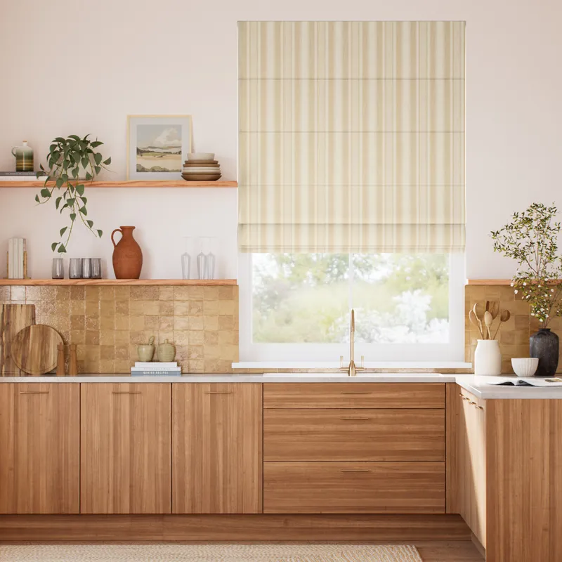 Cadence Stripe Barley Roman Blind