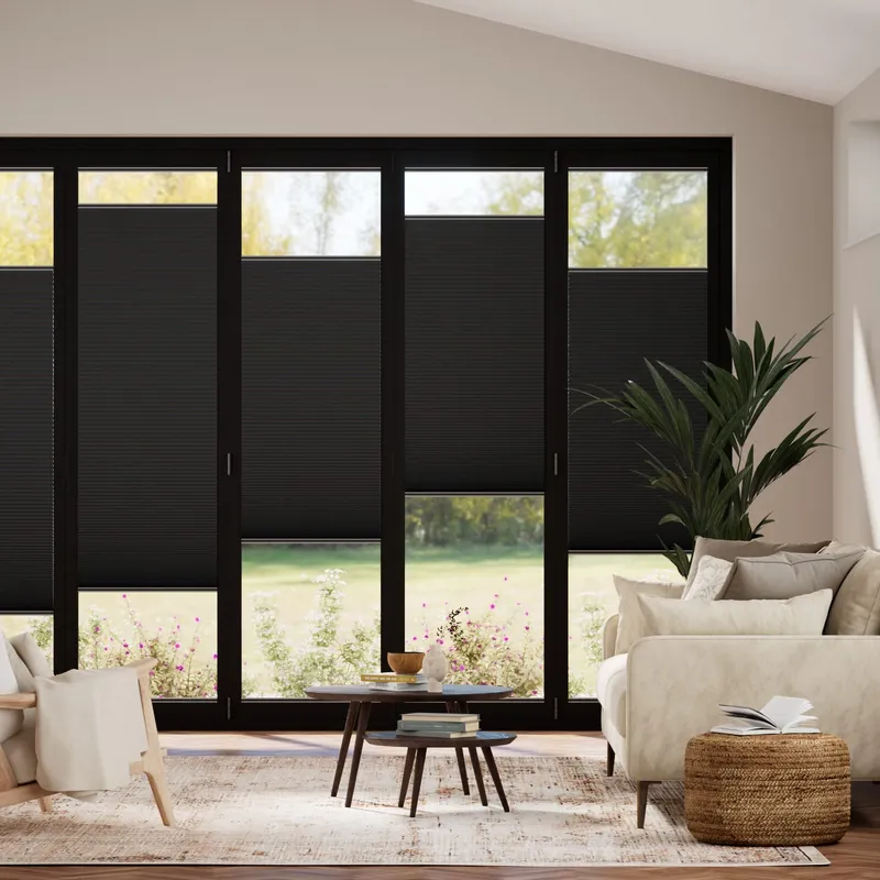 Bifold Adapt Duoshade Obsidian Pleated Blind