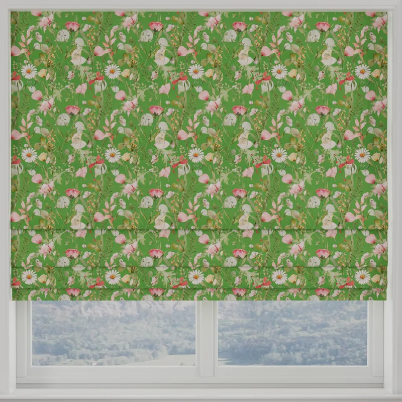 Linda Barker Alda Made To Measure Roman Blind Green