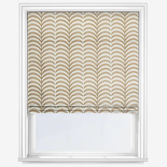 Camengo Plumeria Ocre Roman Blind