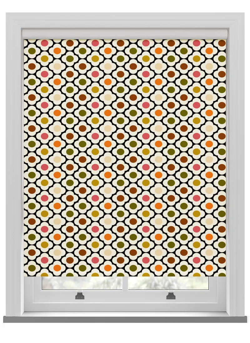Orla Kiely Spot Flower Ditsy Red Multi Roller Blind