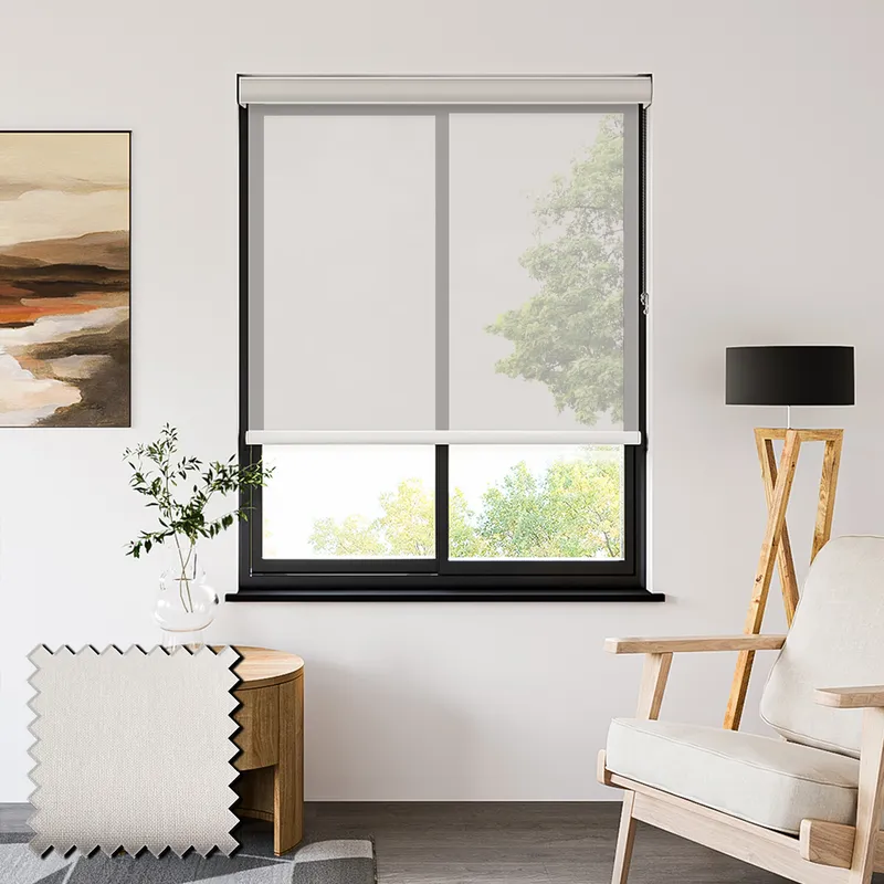 Lucid Ice White Voile Roller Blind
