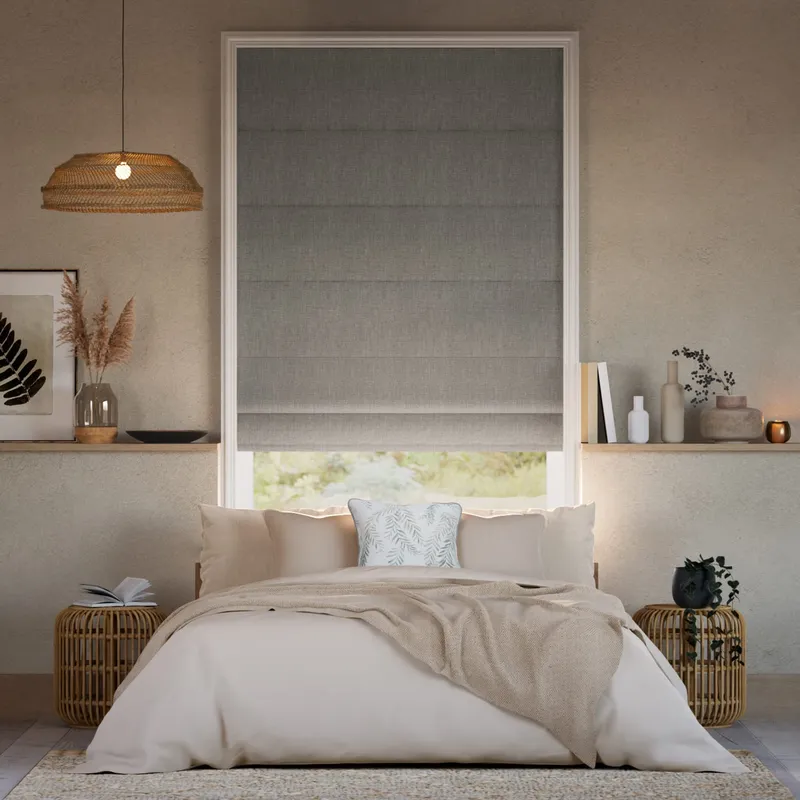 Denver Blackout Mid-grey Roman Blind