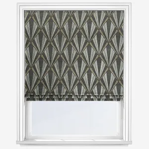 Fibre Naturelle Vogue Black Chrome Roman Blind