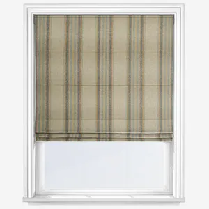 Moon Wentworth Stripe Natural Denim Roman Blind