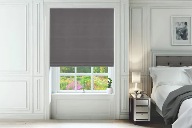Lennox Dark Grey - Faux Silk Twist Fit No Drill Roman Blind