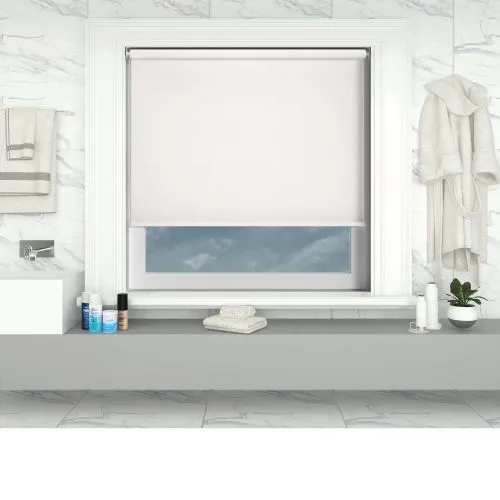 Shower Safe White Cordless Roller Blind