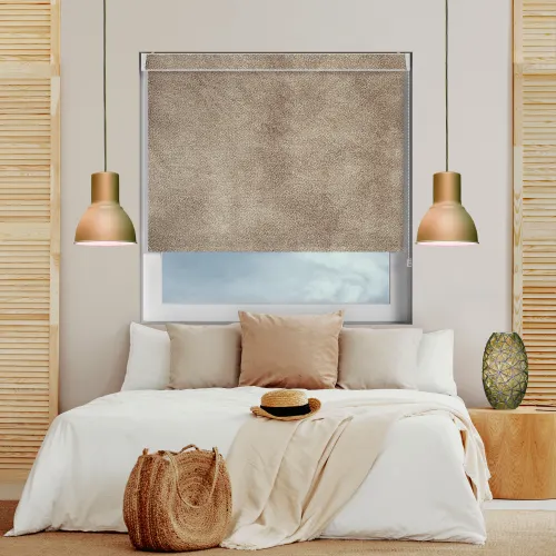 Velvet Stone Pelmet Roller Blind