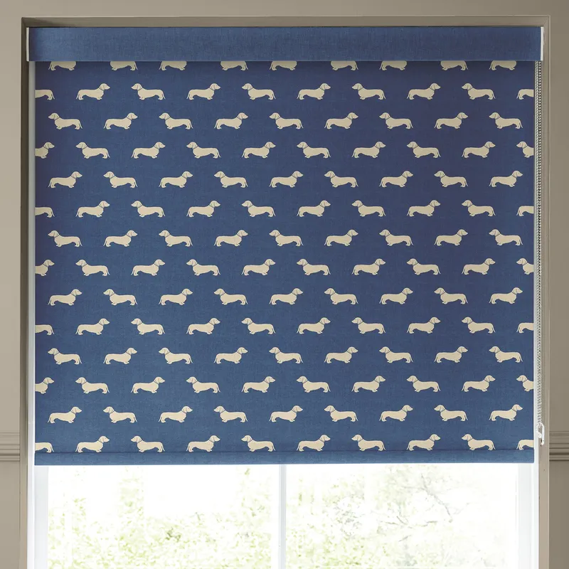 Emily Bond Peggy Translucent Made To Measure Roller Blind Indigo