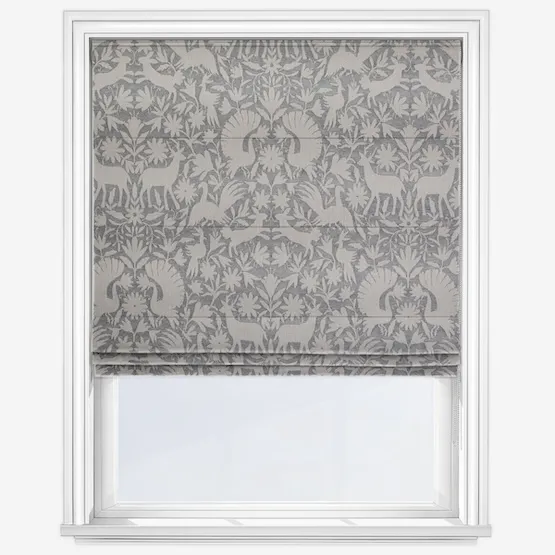 Scandi Wildlife Cornflower Roman Blind