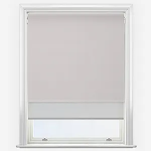 Supreme Blackout Pebble & Grey Double Roller Blind