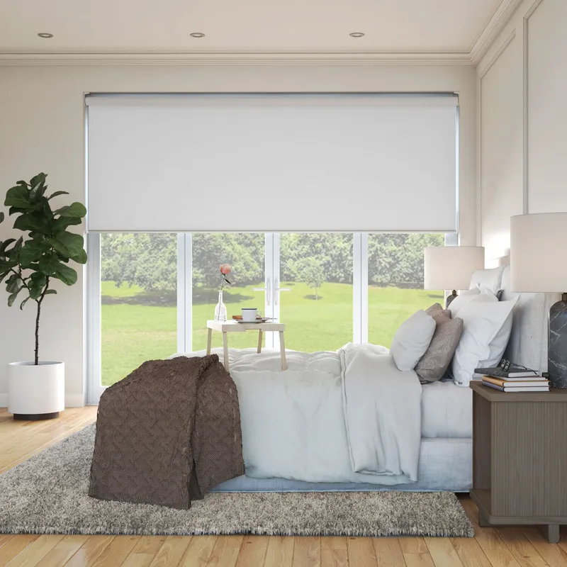 Zenith Wb Xl Blackout White Extra Wide Electric Roller Blinds