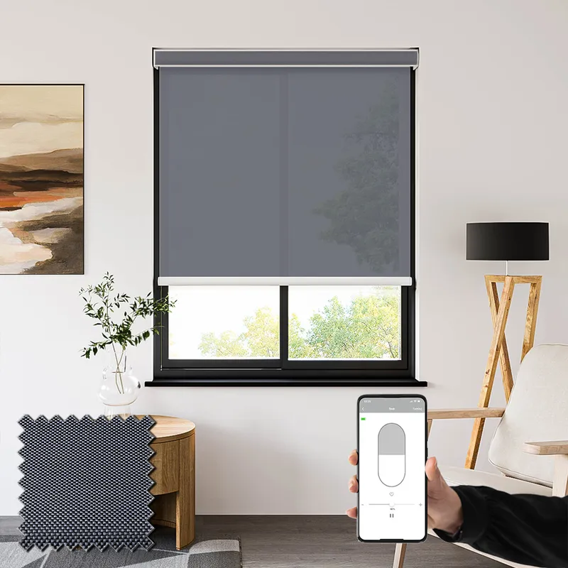 Filtra 3% Grey-black Battery Powered Electric Screen Roller Shades