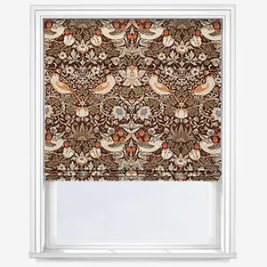 William Morris At Home Strawberry Thief Velvet Acorn Roman Blind