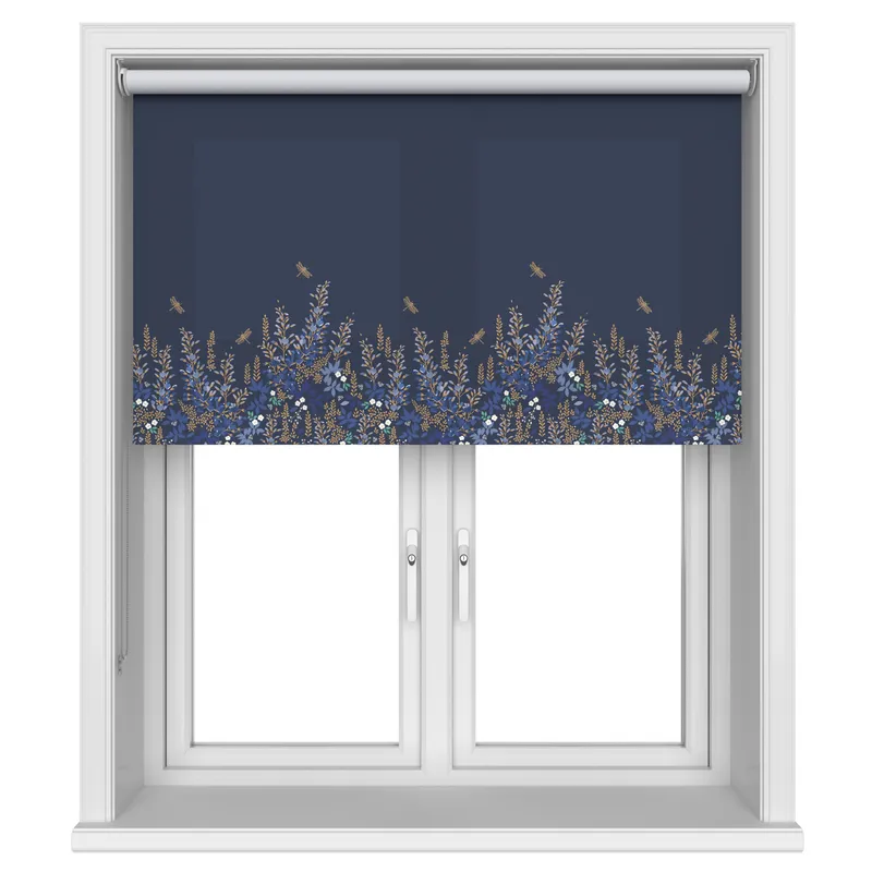 Sara Miller Wisteria Navy Blinds Uk