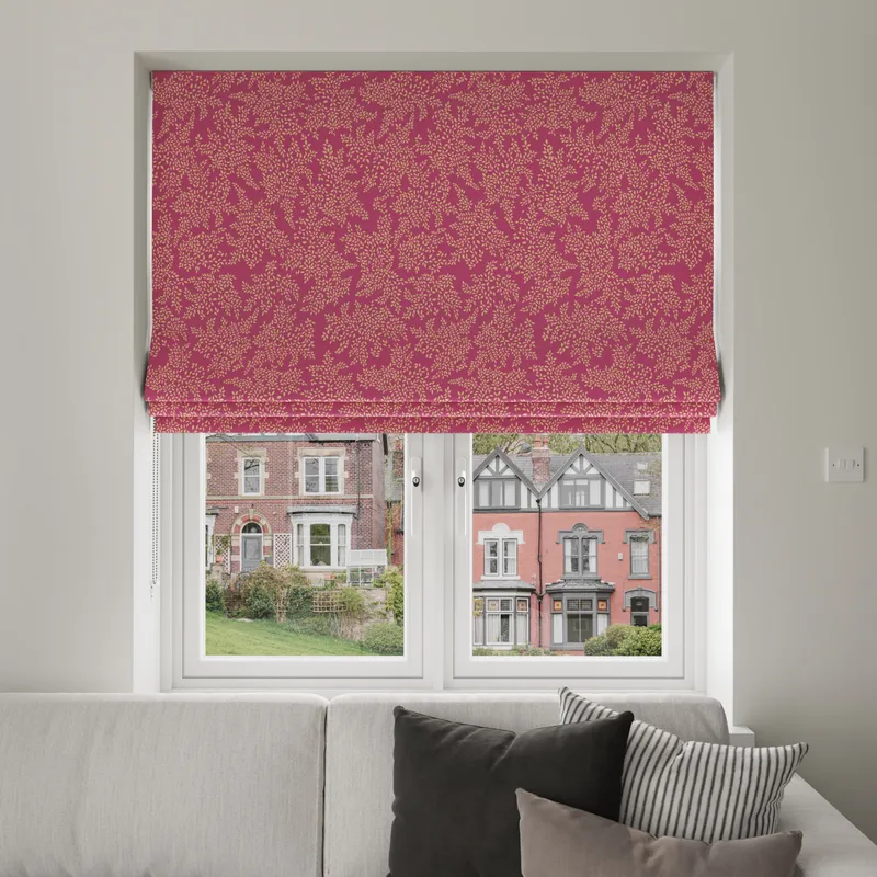 Sara Miller Little Leaves Fuchsia Blinds Uk