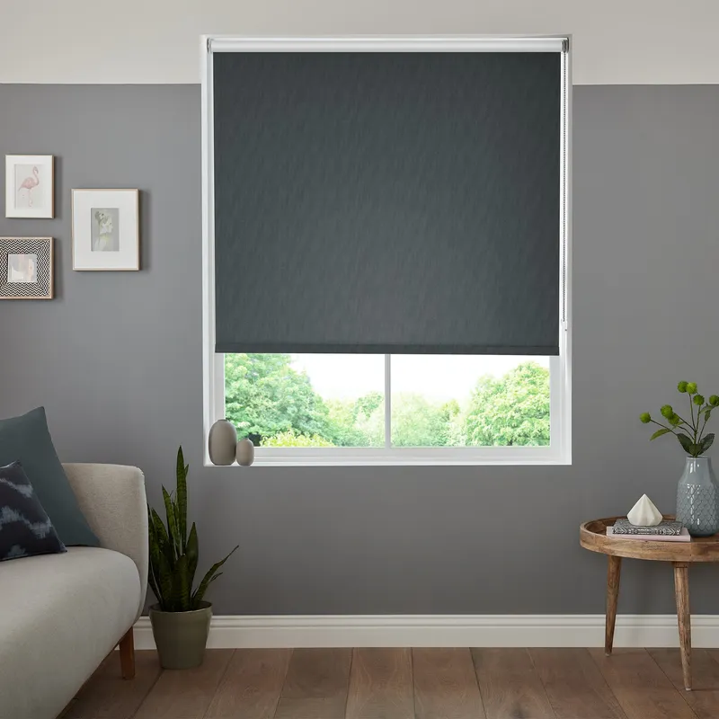 Insta Fit No Drill Iris Blackout Dark Grey Roller Blinds - Fit In 30 S