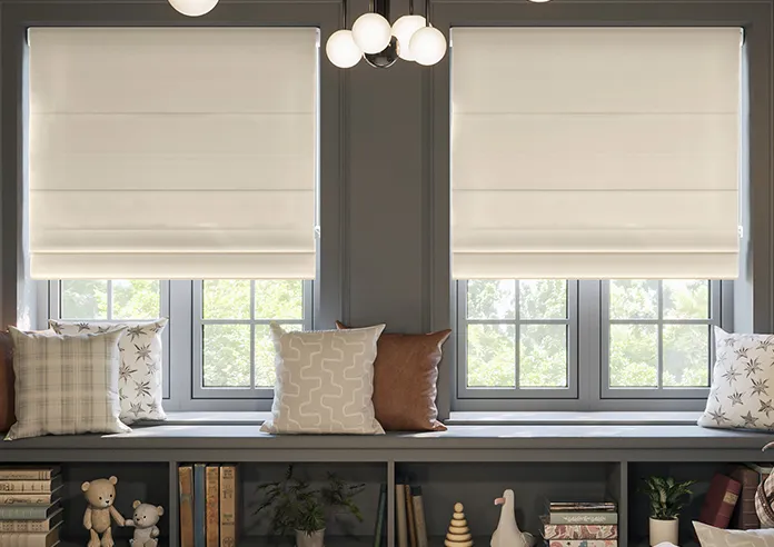 Kyoto Faux Silk Oyster - Roman Blind