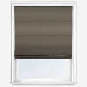 Luxe Faux Silk Pewter Roman Blind
