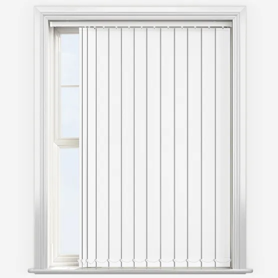 Deluxe Plain Porcelain White Vertical Blind