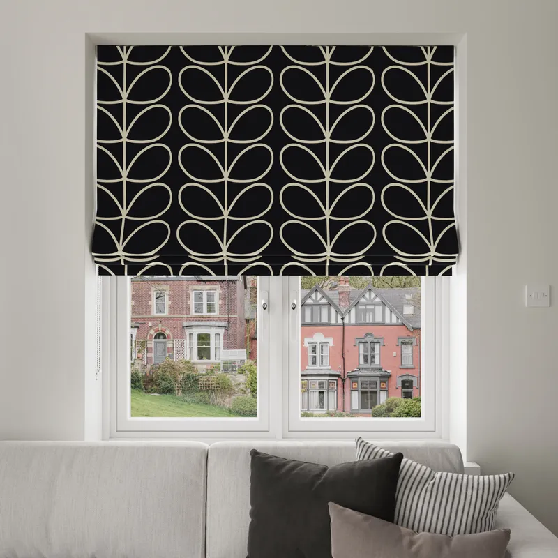 Orla Kiely Jumbo Linear Stem Liquorice Blinds Uk