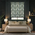 Click2shade Complete Blackout William Morris Pimpernel Soft Green Roller Blind