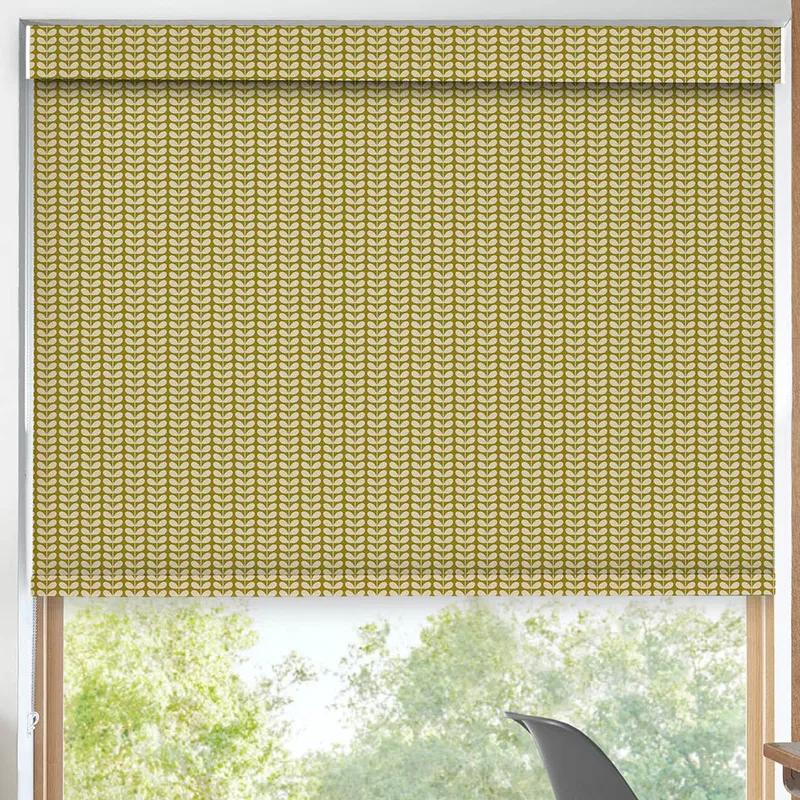 Orla Kiely Tiny Stem Translucent Made To Measure Roller Blind Seagrass