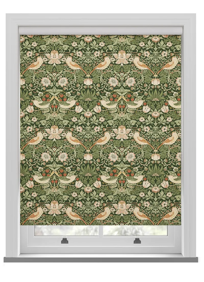 William Morris At Home Strawberry Thief Nettle Roller Blind