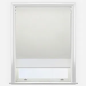 Metz White & White Double Roller Blind