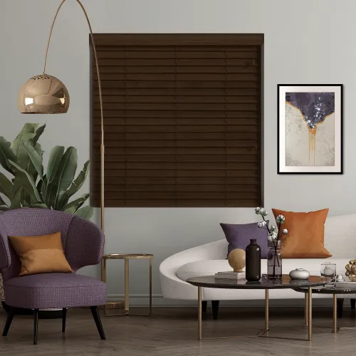 Fired Walnut Wood Blind