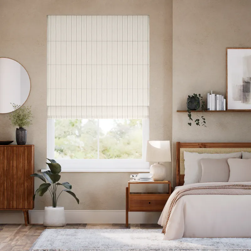 Lucca Stripe Oatmeal Roman Blind