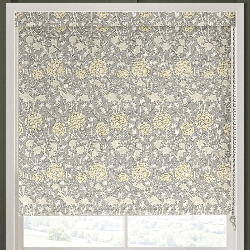 William Morris Wild Tulip Made To Measure Blackout Roller Blind Limestone