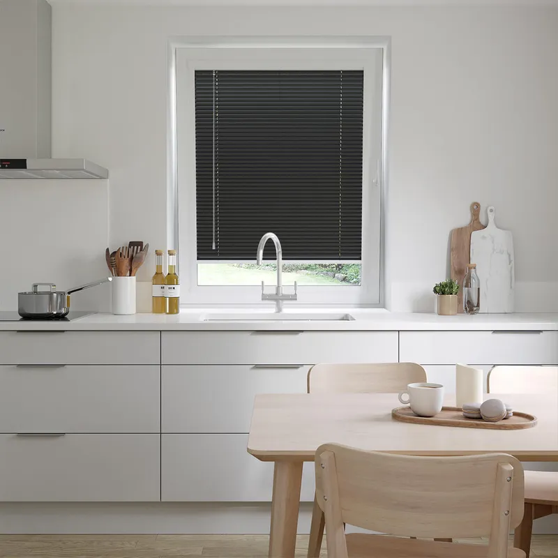 Perfect Fit Galaxy Black Venetian Blinds 25mm