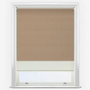 Supreme Blackout Mushroom & Natural Double Roller Blind